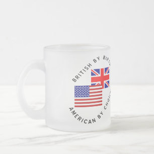 Brittisk från födseln Amerikan genom val Frostad Glasmugg