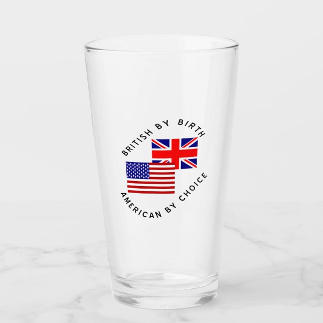 Brittisk från födseln Amerikan genom val Glaskopp (Framsida)
