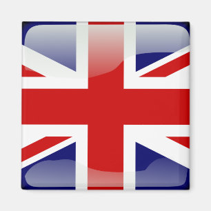 Brittisk glansig flagga magnet