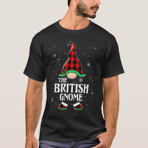 Brittisk Gnome Buffalo-rutig Matchande Familjegrup T Shirt