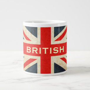 Brittisk Grunge Union Jack Jättekaffemugg Jumbo Mugg