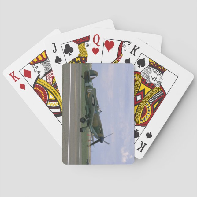 Brittisk hetlevrad person på Airfield_WWII Spelkort (Baksidan)