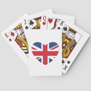 Brittisk hjärta som leker kort - facklig casinokort