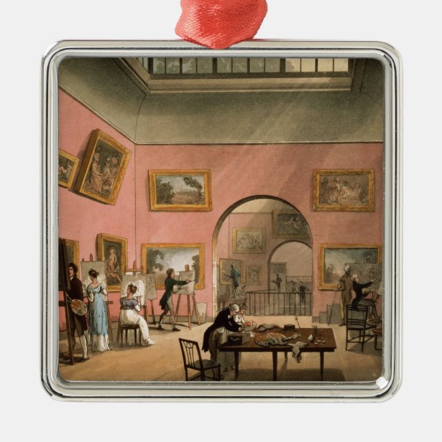 Brittisk institution, bårmall julgransprydnad metall (Framsidan)