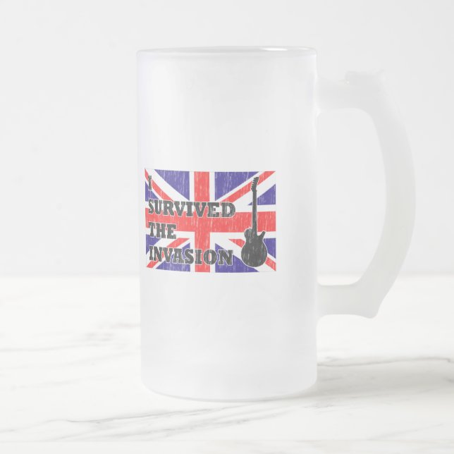 Brittisk invasion frostat ölglas (Höger)