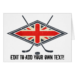 Brittisk ishockeyflagga hälsningskort