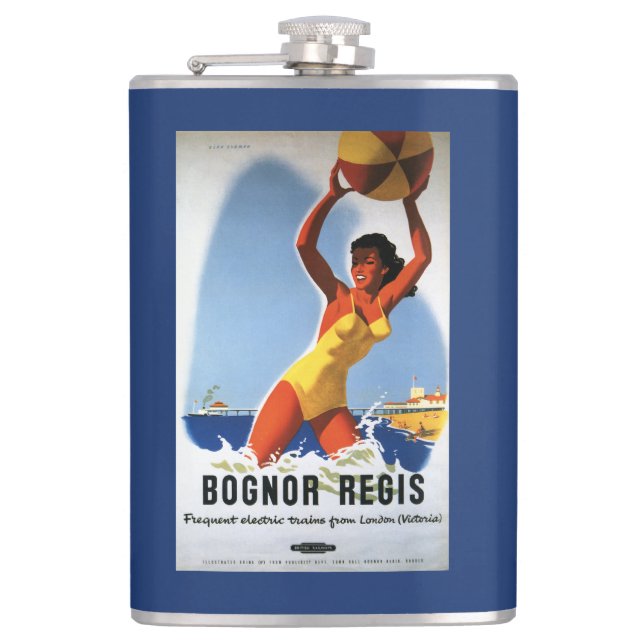 Brittisk järnvägflicka och Beachball affisch Fickplunta (Framsidan)