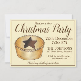 Brittisk julhelg, Paj, festlig Julfest Inbjudningar