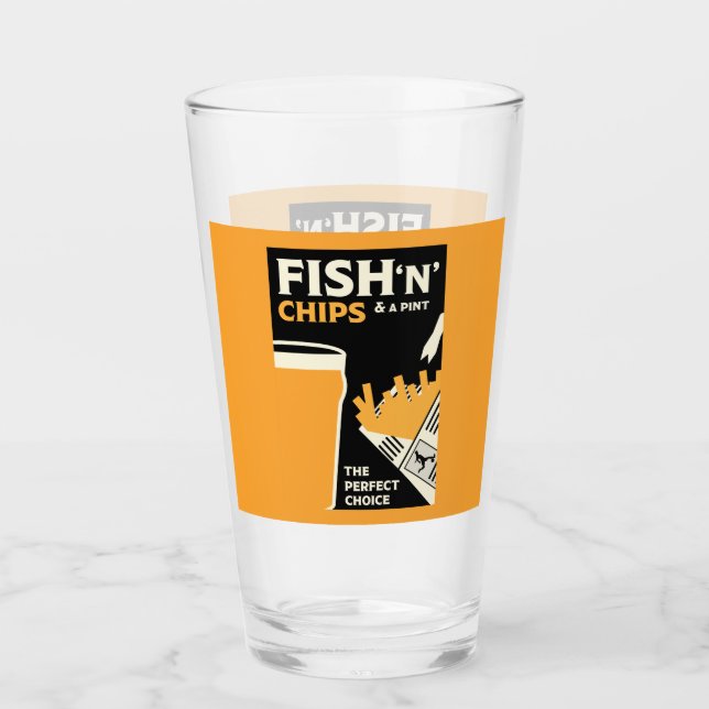 Brittisk klassisk fisk och Chip Glaskopp (Framsida)