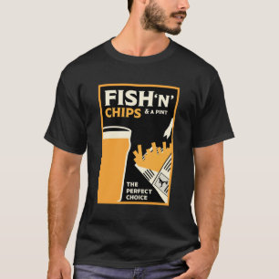 Brittisk klassisk fisk och Chip T Shirt
