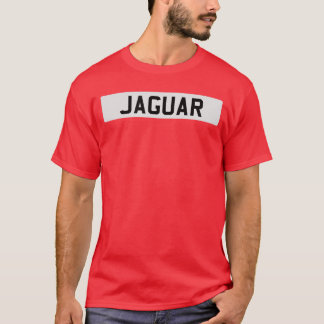 Brittisk Klassisk Sportbil Jaguar Vit Registrering T Shirt