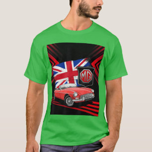 Brittisk klassisk sportbil MG MGB cabriolet fami T Shirt