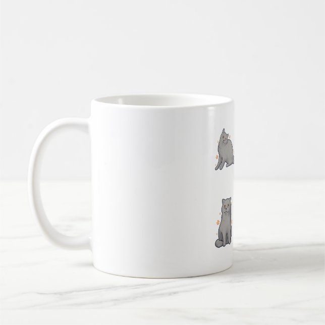 Brittisk korthair Delight � Cute Animal Art Kaffemugg (Vänster)