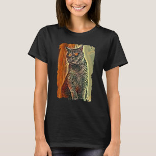 Brittisk korthårskatt söta katter mamma och kattpa t shirt