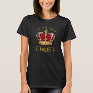 Brittisk kung Leve kungen Gud skyddar kungen T Shirt