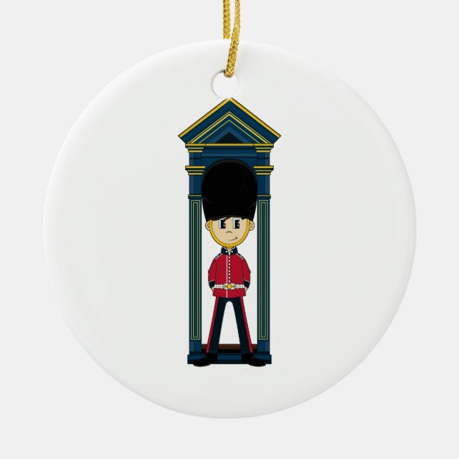 Brittisk kunglig vaktprydnad julgransprydnad keramik (Framsidan)