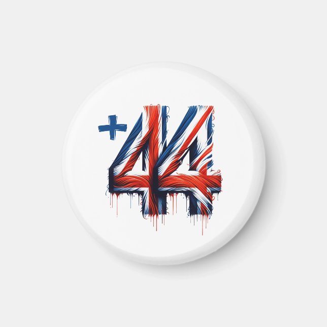 Brittisk land-kod magnet (Framsidan)