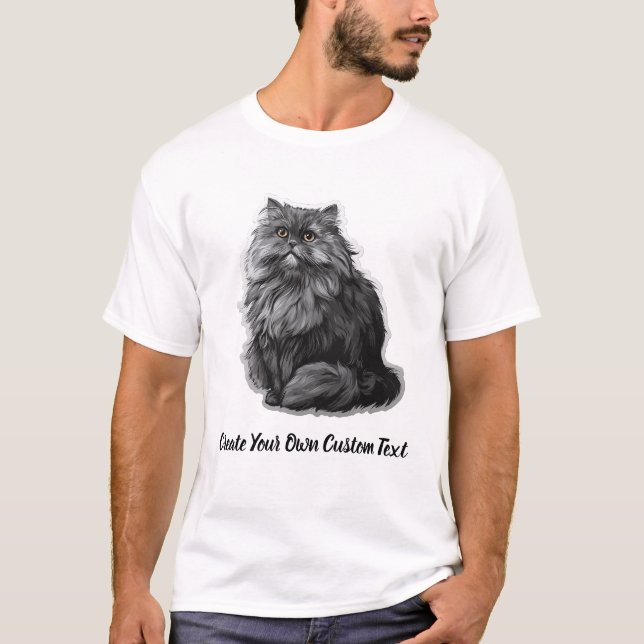 Brittisk långhårig katt Skapa din egen anpassade t Shirt (Framsida)