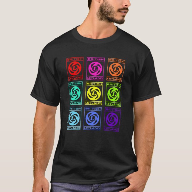 Brittisk Leyland Färgad Bil Design T Shirt (Framsida)