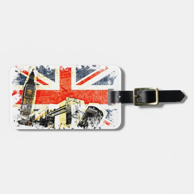 Brittisk London bagagemärkre Bagagebricka (Horisontell Framsida)