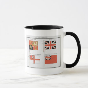 Brittisk maritim flaggor, från en fransk bok av mugg