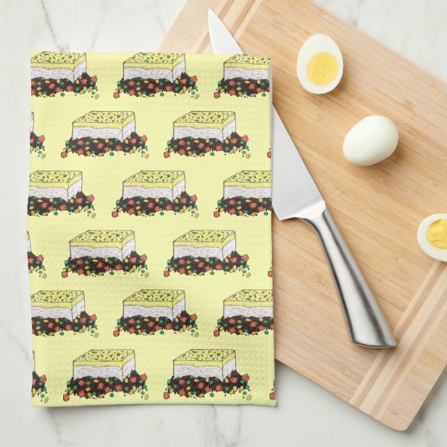 Brittisk mat i Shepherd's Cottage Kött Paj Kökshandduk (Vikt i Fjärdedel)