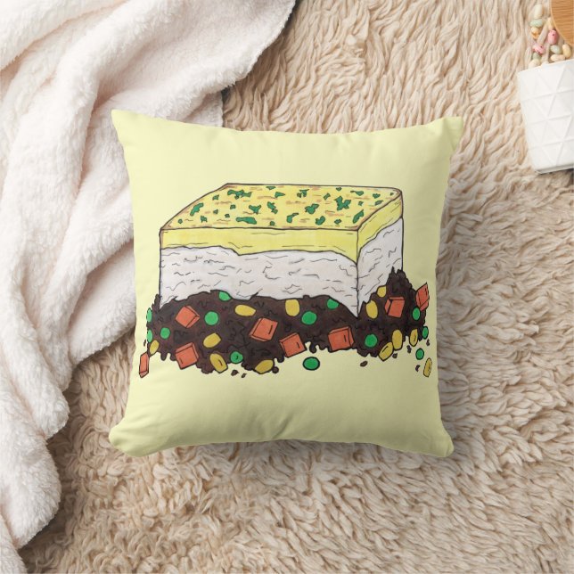 Brittisk mat i Shepherd's Cottage Kött Paj Kudde (Filt)