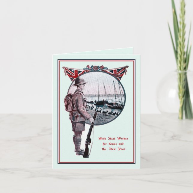 Brittisk militärhistoriejul helgkort (Framsida)