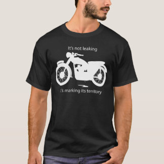 Brittisk motorcykel för klassiker som läcker olja tröja