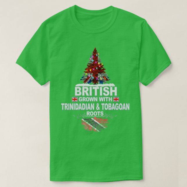 Brittisk odlad med trinidadiska och Tobagoanska rö T Shirt (Design framsida)