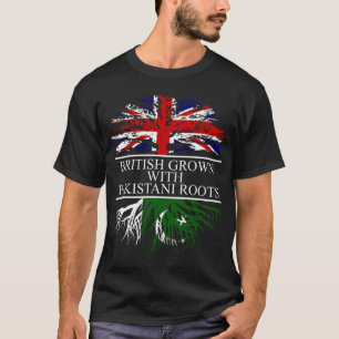 Brittisk odling med pakistanska rötter flagga t shirt