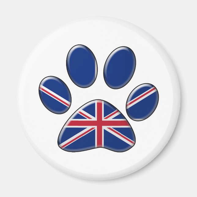 Brittisk patriotisk katt magnet (Framsidan)