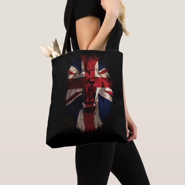Brittisk Patriotisk Lejon Tygkasse (Närbild)