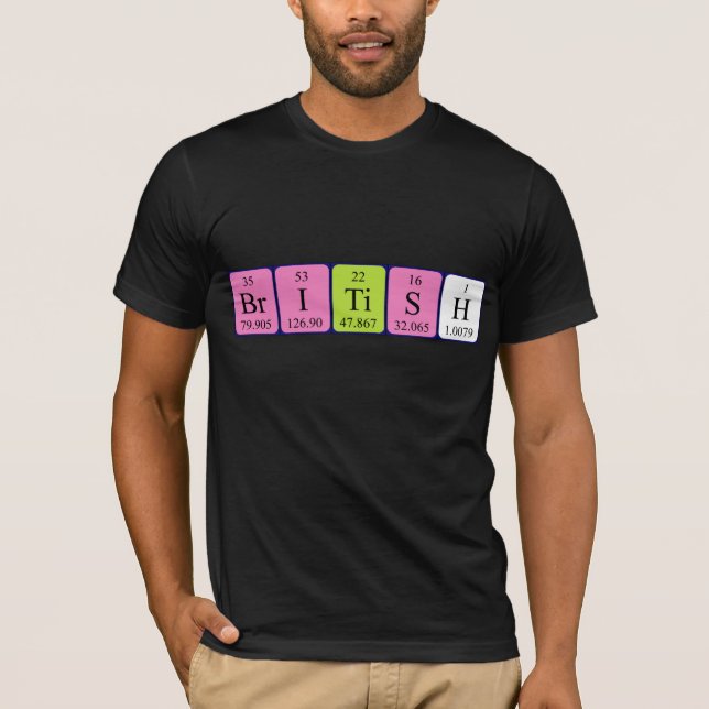 Brittisk periodisk bord patriotisk skjorta tee shirt (Framsida)