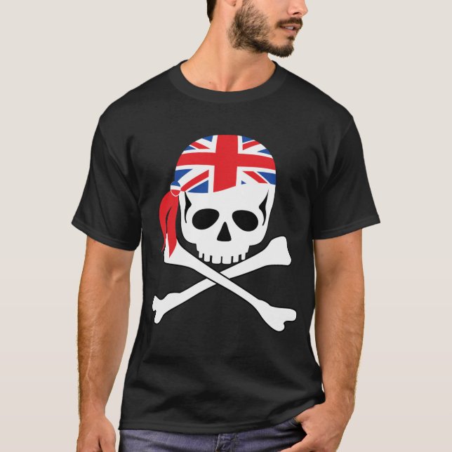 Brittisk pirat t shirt (Framsida)