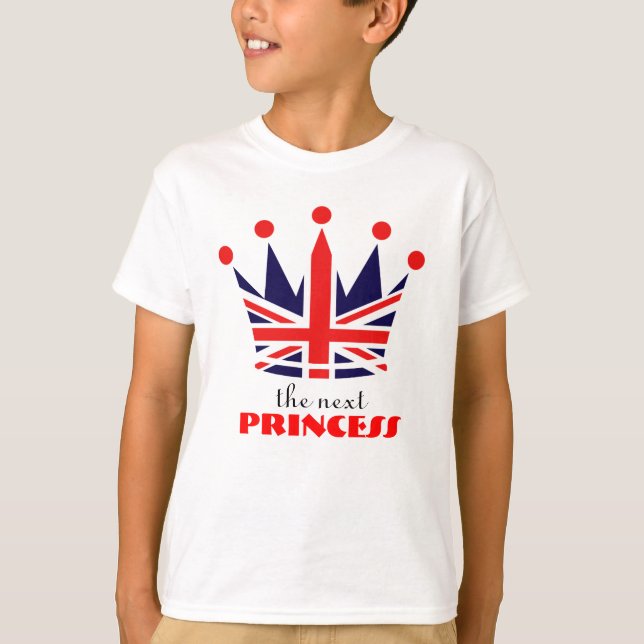 Brittisk Princess Kröna T-shirt (Framsida)