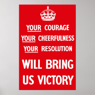 Brittisk propaganda WW2 Poster