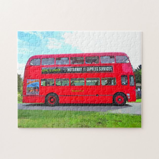 BRITTISK RÖD BUSS PUSSEL (Horisontell)