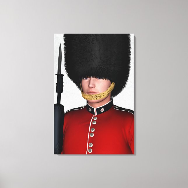 Brittisk Royal Guard Soldat London Konst Canvastryck (Framsida)