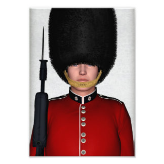 Brittisk Royal Guard Soldat London Konst Fototryck