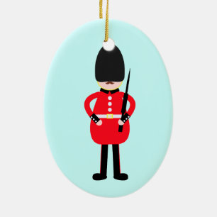 Brittisk soldat julgransprydnad keramik