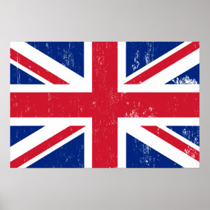 Brittisk Storbritannien England engelskaflagga för Poster