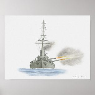 Brittisk stridskryssare poster