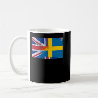Brittisk svensk halv Sverige halv Förenade kungari Kaffemugg