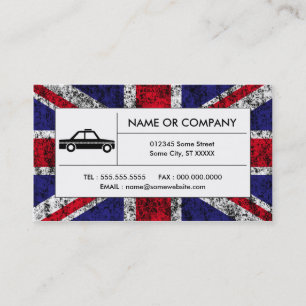 brittisk taxicab visitkort