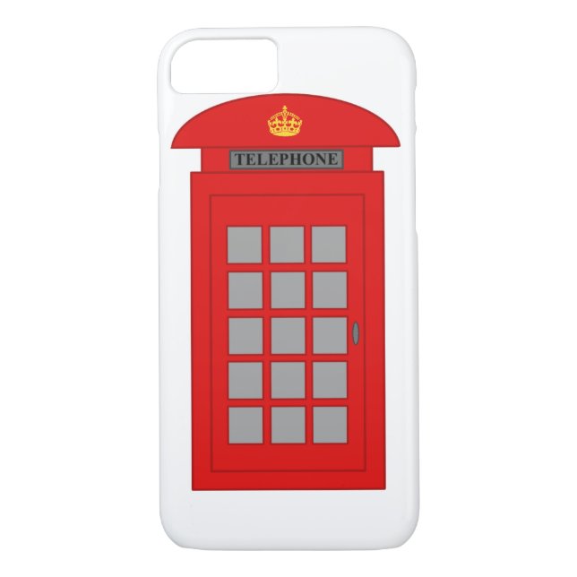 Brittisk telefonbox Case-Mate iPhone skal (Baksida)