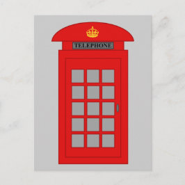 Brittisk telefonbox vykort