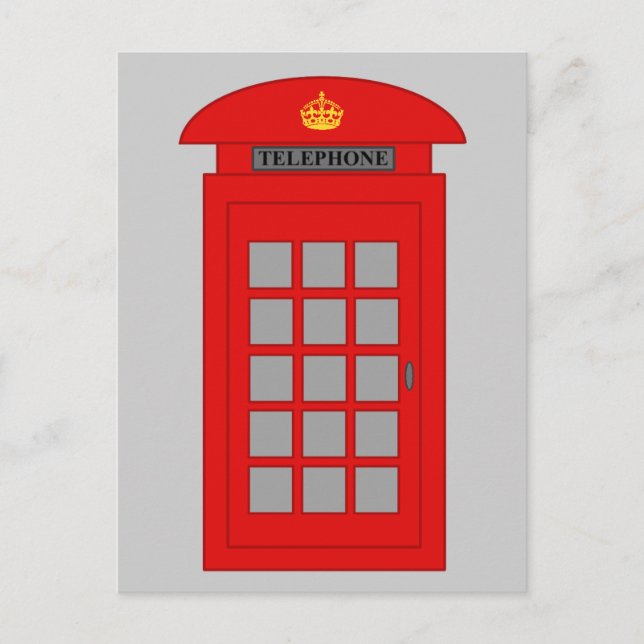 Brittisk telefonbox vykort (Framsida)