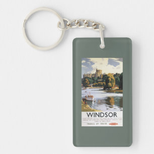 Brittisk Thames för järnvägWindsor slott affisc
