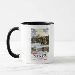 Brittisk Thames för järnvägWindsor slott affisc Mugg